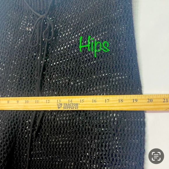 Crochet Fishnet Coverup Beachwear Pants Plus Size 4X Black High Rise Wide Leg - Picture 8 of 10